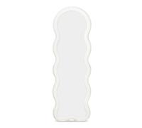Miroir vague en tissu bouclette crème 150 x 50 cm