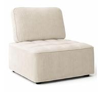 IDMarket - Module de canapé et Fauteuil Alfie en Velours côtelé Beige