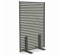 IDMarket - Paravent extérieur ajouré Claustra décoratif 80 x 150 cm persiennes Horizontales métal Gris Anthracite