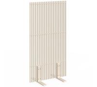 IDMarket - Paravent extérieur ajouré Claustra décoratif 80 x 150 cm persiennes Verticales métal Beige