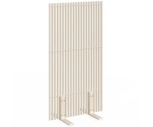 IDMarket - Paravent extérieur ajouré Claustra décoratif 80 x 150 cm persiennes Verticales métal Beige
