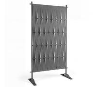 IDMarket - Paravent extérieur Claustra décoratif 80 x 150 cm | Avec sangles, métal gris anthracite