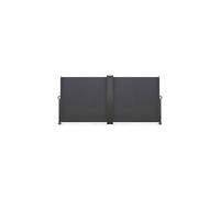 IDMarket - Paravent extérieur rétractable Double 180 x 800 CM Gris Anthracite Store latéral