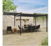 IDMarket – Pergola Édition Originale – Auvent réglable et toit rétractable 3x4 m Gris anthracite