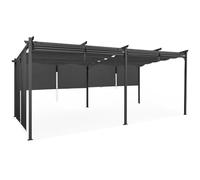IDMarket - Pergola édition spéciale Toit rétractable 3x6 M et 6 Stores Gris Anthracite