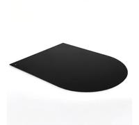 IDMarket - Plaque de protection sol | Poêle à granulés/bois 60 x 80 cm métal noir