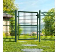 IDMarket - Portillon de jardin 105 x 100 cm en acier avec serrure et poignée vert