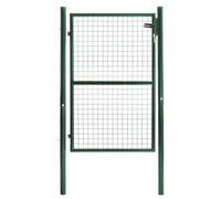 IDMarket - Portillon de jardin 105 x 125 cm en acier vert avec serrure et poignée