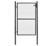 IDMarket - Portillon de jardin 105 x 150 cm en acier gris anthracite avec serrure et poignée