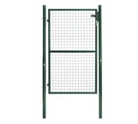 IDMarket - Portillon de Jardin 105 x 150 cm en Acier Vert avec Serrure et poignée