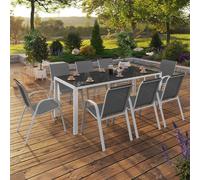 IDMARKET Salon jardin MADRID 190 cm