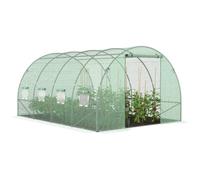 IDMarket - Serre Tunnel de Jardin 12M² Verte Gamme maraîchère Zebra 4x3M