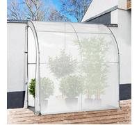 IDMARKET Serre d'hivernage murale adossée 200 x 80 x 160 cm balcon et terrasse