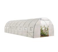 IDMarket - Serre Tunnel de Jardin 24M² Blanche Gamme maraîchère des Andes 8x3M