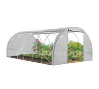 IDMarket - Serre Tunnel de Jardin 4 Saisons 18M² Blanche Gamme maraîchère CRIMÉE 6x3M