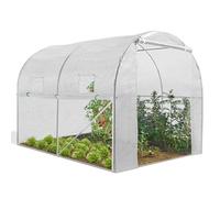 IDMarket - Serre Tunnel de Jardin 4 Saisons 6M² Blanche Gamme maraîchère Roma 2x3M