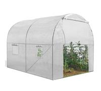 IDMarket - Serre Tunnel de Jardin 6M² Blanche Gamme maraîchère Roma 2x3M
