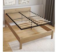 IDMARKET Sommier cadre métal à lattes fixe 140 x 190 cm