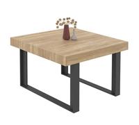 IDMarket - Table à Manger carrée Phoenix 6 Personnes Bois et Noir 120 cm
