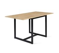 IDMarket - Table à Manger Extensible Rectangle Detroit 4-8 Personnes Design Industriel 80-160 cm
