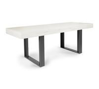 IDMarket - Table à Manger Extensible Rectangle Phoenix 4-8 Personnes Bois Gris 160-200 cm