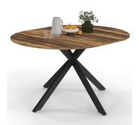 IDMarket - Table ronde extensible Alix 4-8 pers pied araignée noir plateau Hawkins 110-150 cm