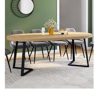 IDMarket - Table à Manger Extensible Ronde Selma 4-10 Personnes Bois et Noir 110-200 cm