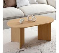 Table basse ovale MARTHE 110 cm bois façon hêtre