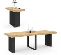 IDMarket - Table Console Extensible Eden 10 Personnes 235 cm Bois et Noir
