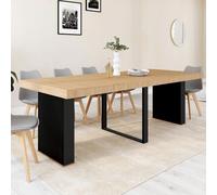 IDMarket - Table Console Extensible Eden 10 Personnes 235 cm Bois et Noir