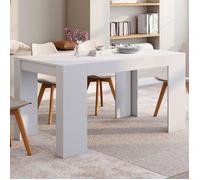 IDMarket Table console extensible Orlando 6 personnes 140 cm bois blanc