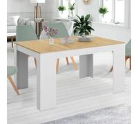 IDMARKET Table console extensible ORLANDO 6 personnes 140 cm bois blanc et façon hêtre