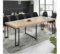 IDMARKET Table console extensible TORONTO 14 personnes 300 cm design industriel