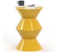 IDMARKET Table d'appoint ronde, bout de canapé, table de chevet IRENE 30 cm métal jaune foncé