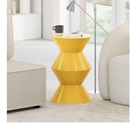 IDMARKET Table d'appoint ronde, bout de canapé, table de chevet IRENE 30 cm métal jaune foncé
