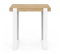 IDMarket - Table Haute de Bar Phoenix Bois et Blanc 90 cm