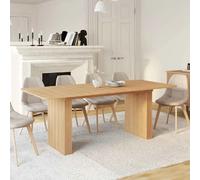 IDMarket – Table à manger extensible Juliette rectangle 6-10 personnes pieds effet lattes 160-200 cm