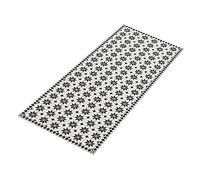 IDMARKET Tapis en vinyle effet mosaïque noir et blanc 66 x 160 cm