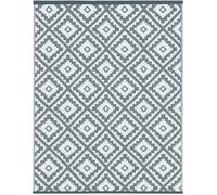 IDMarket Tapis Extérieur Bahamas Gris 180 x 280 cm, 100% Polypropylène, Anti-UV, Motifs Géométriques
