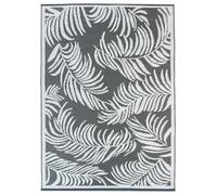 IDMarket - Tapis extérieur Coco Tropical Gris et Blanc 180 x 280 CM