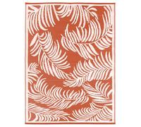 IDMarket - Tapis extérieur Coco Tropical Terracotta et Blanc 270 x 470 CM