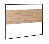 IDMarket - Tête de lit avec Fixations murales Detroit 145 cm Bois et métal Noir Design Industriel