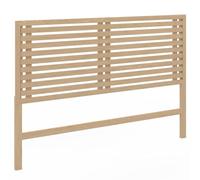 IDMarket Tête de lit sur pied en lattes AVA 160 cm façon bois clair Bleu