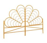 IDMarket - Tête de lit sur Pied Ivy 160 cm Effet rotin en Forme de Fleur