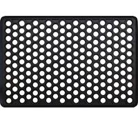 IDMAT Tapis caillebotis hexagone Bords biseautes 40x60cm, Noir