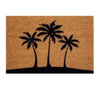 IDMAT Tapis Coco Naturel Semelle PVC 40x60cm Motif Palmier
