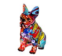 IDORTYBB Statue de Bouledogue français Graffiti - Figurine d'art pour décoration d'intérieur pour Salon, Chambre à Coucher, étagère, Meuble TV, Bureau, Centre de Table (C1)