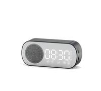 idqwsswt Petit Haut-Parleur Bluetooth doté d'un réveil Miroir et d'une Double Fonction d'alarme, dormeurs légers et décor Minimaliste, Nouveau Produit Z7 [Cool Black]