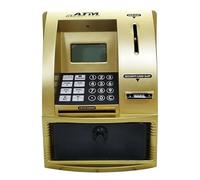 idqwsswt Tirelire Jouet Mini Distributeur Automatique de Billets pour Enfants : Un Outil ludique pour développer l’éducation financière des Enfants grâce, Or, 13 x 13.5 x 17 cm