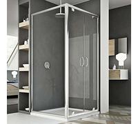 Idralite Cabine Douche 70x80 AP. 80 CM H185 trasparent modèle Sintesi Duo 2 Portillons